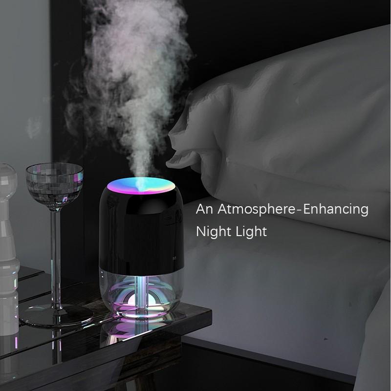 USB Humidifier With LED Light Aroma Diffuser Air Purifier Mist Maker Air Freshener For Bedroom Home Car Office