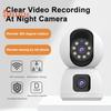 Наблюдение за безопасностью — полноцветное ночное видение, двойная камера с вращением на 360 градусов, голосовой домофон, камера обнаружения движения