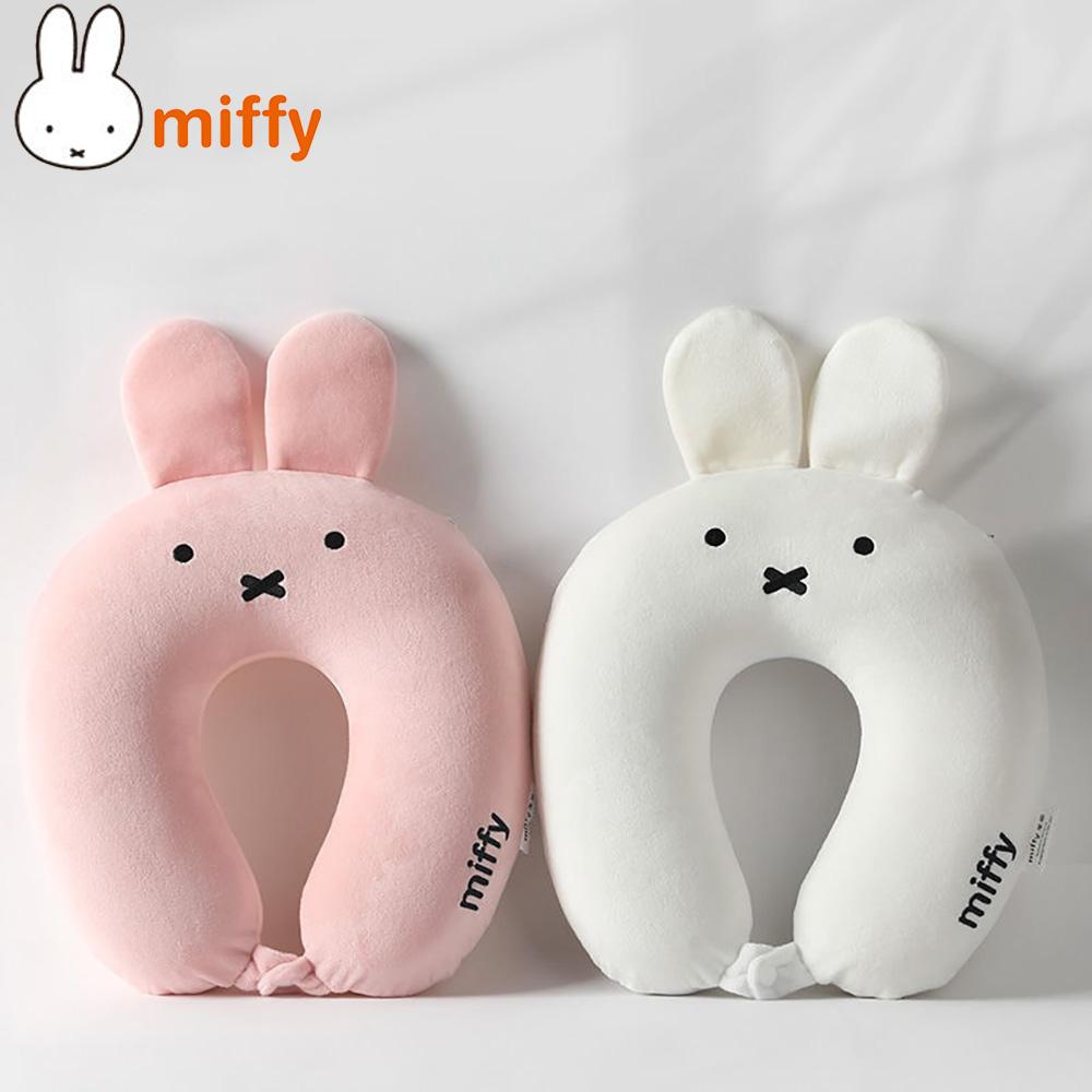 Cute Miffy Kawaii Cervical Pillow Memory Cotton Neck Pillow Cartoon Rabbit U-shaped Pillow Office Nap Travel Pillows Girl Gift