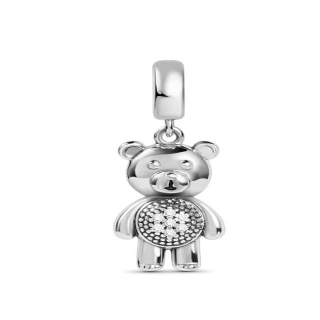 Новый Зайчик Медведь Замок Череп Diy Бусина Для Изготовления Женщин Berloque Fit Оригинальные Подвески Браслет Стерлингового Серебра 925 пробы