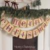 Винтажный баннер «Счастливого Рождества» в ретро, старомодном, викторианском стиле, праздничное украшение со скидкой для каминной полки, фермерского дома