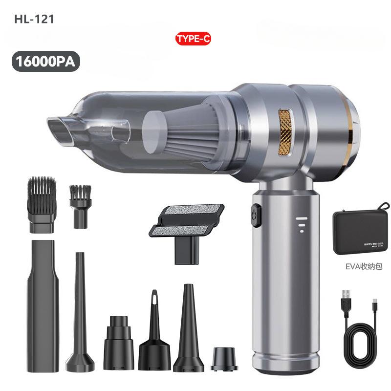 Автомобильный пылесос Бесщеточный Автомобильная беспроводная зарядка Автомобиль Дом Автомобиль Маленький Мини Высокая мощность Воздуходувка для пыли