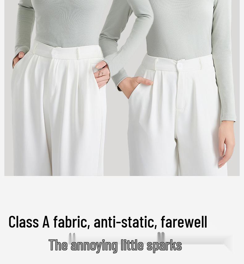 Autumn/Winter Wool Long-Sleeve Velvet Cotton Mid-Neck Women's Fashion Top