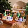 Смоляные музыкальные шкатулки ornaments Рождественский домик Европейский стиль иглу лыжи дети музыка светодиодные огни креативные рождественские подарки