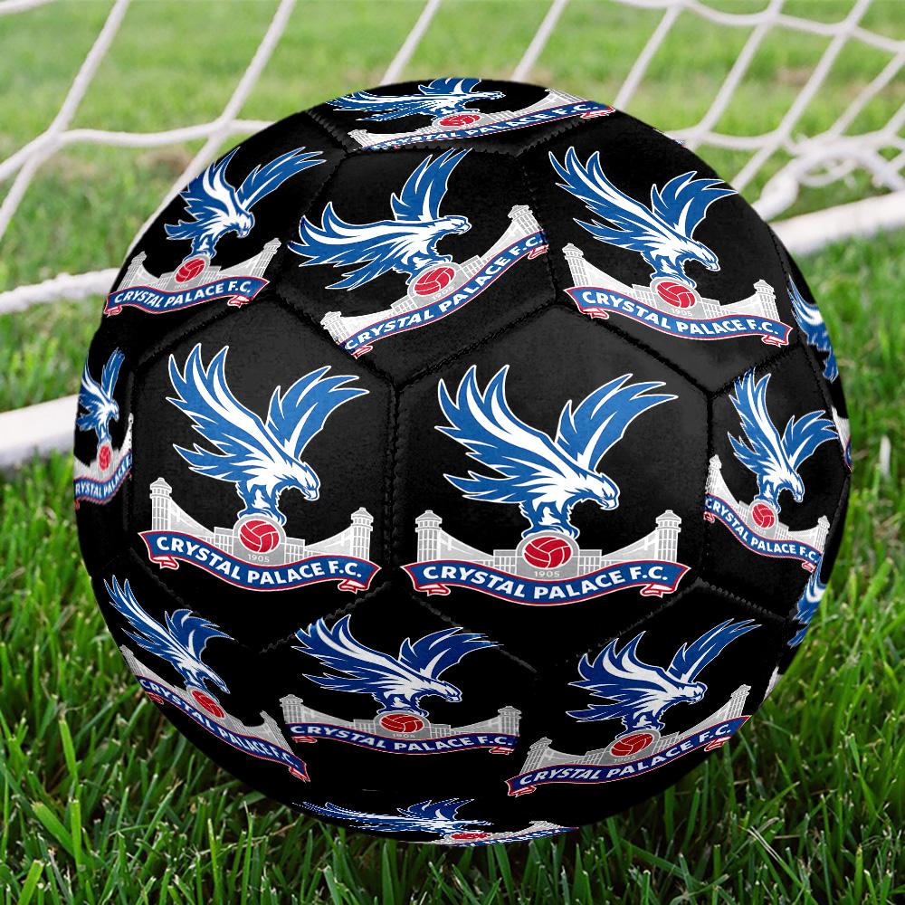 Crystal Fc Crest Printed Size 5 Soccer Balls, High-Quality, Anti-Slip, Protective Football, A Unique Gift , Birthdays, Christmas Gifts