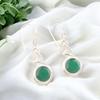 Beautiful Green Onyx 925 Sterling Silver Earrings, Engagement Earrings For Girls CE-14-17