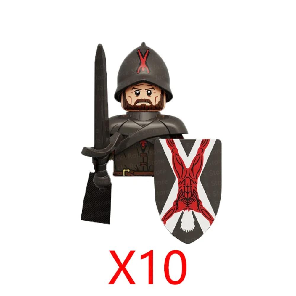 Средневековые Военные Строительные Блоки Фигурки Солдат Подарки Оружие Щиты Шлемы Левенгерц Тевтонские Рыцари Ополченец Крестьянин MOC