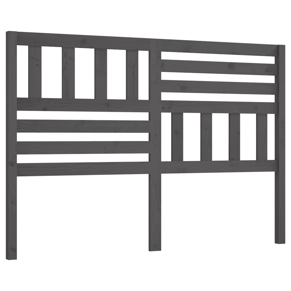 Headboard Gray 156 x 4 x 100 cm Solid Pine Wood