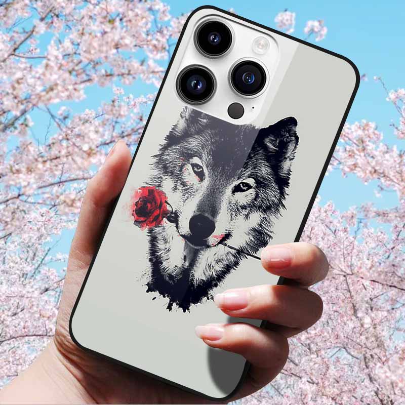 For iPhone 16 Pro Max Case Tempered Glass Hard Fashion Cover Soft Bumper for iPhone 16 Pro Phone Shell Capa iPhone 16 Plus Cases