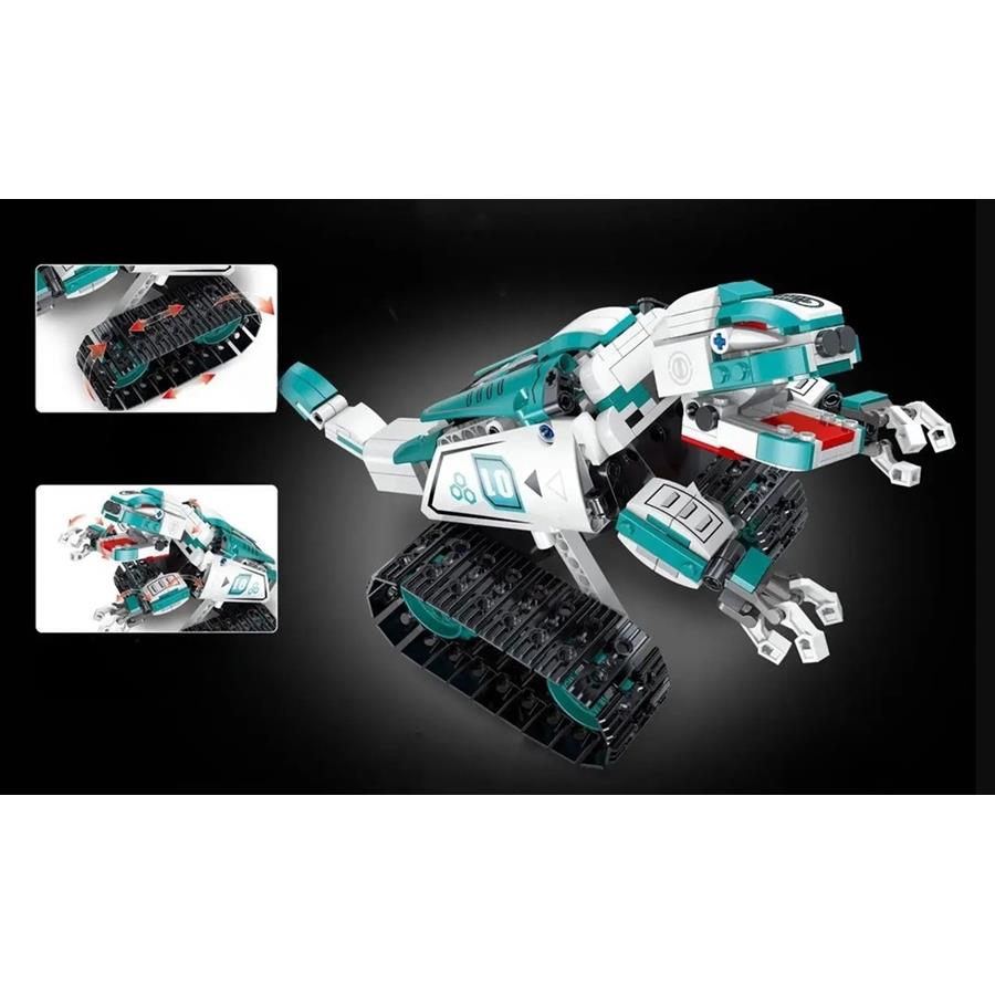 Construction Blocks Controlled Robot Model 3in1 Tank Dinosaur 698 Elements