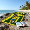 1pc Neymar18 Beach Towel, Beach and Seaside Swimming Pool Equipment, Fashion Pattern, Rectangular, Travel Essentials