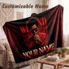 Custom Name Flannel Blanket,The Weeknd Lightweight Warm Bed Blanket For Couch & Holiday Gift