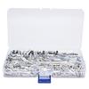 450Pcs Copper Tinned Wire Terminal Uninsulated Butt Splice Electrical Connector Assortment Kit