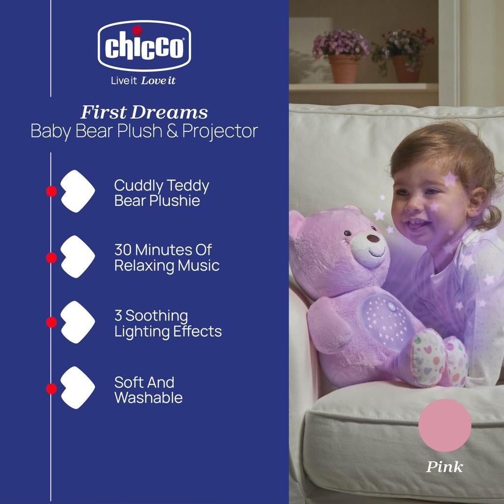 CHICCO Baby 00 008015 100 000 Медведь, Розовый,