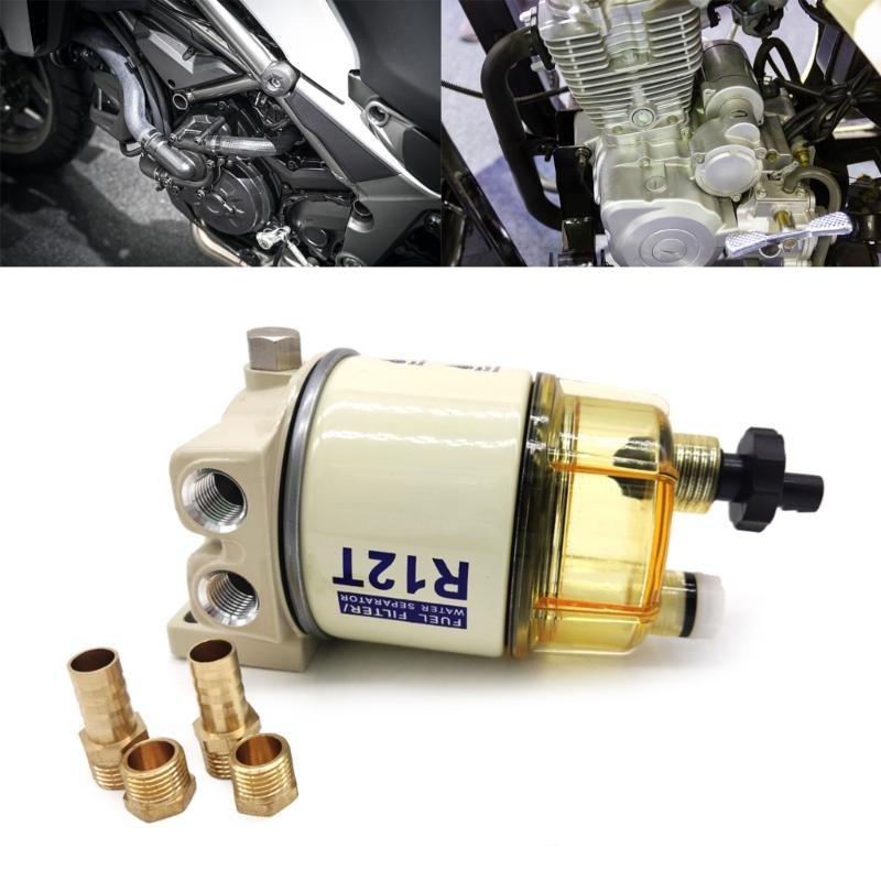 Насос масловодоотделителя R12T для топливного фильтра двигателя газонокосилки, сменный фитинг SPIN-ON, полный комбинированный фильтр