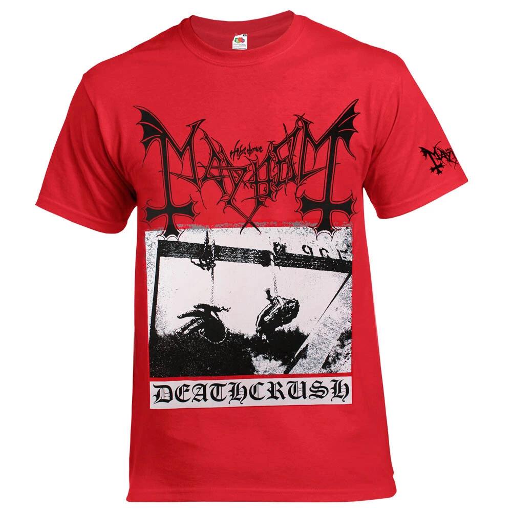 Mayhem "Deathcrush" Красная футболка dark throne bathory