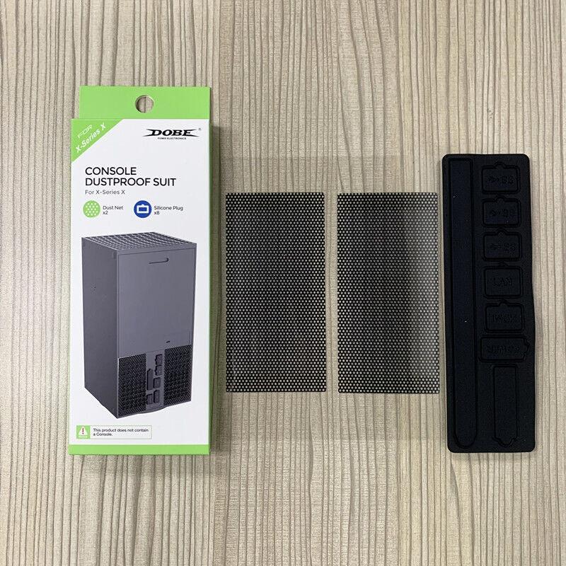 Пылезащитный сетчатый фильтр для игровой консоли Xbox Series X, силиконовые заглушки, протектор