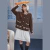 unifree Женский кардиган с узором Fair Isle и бантом