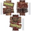 Plastic Material Halloween Warning Signs Vintage Style Yard Garden Signage  Home Decor