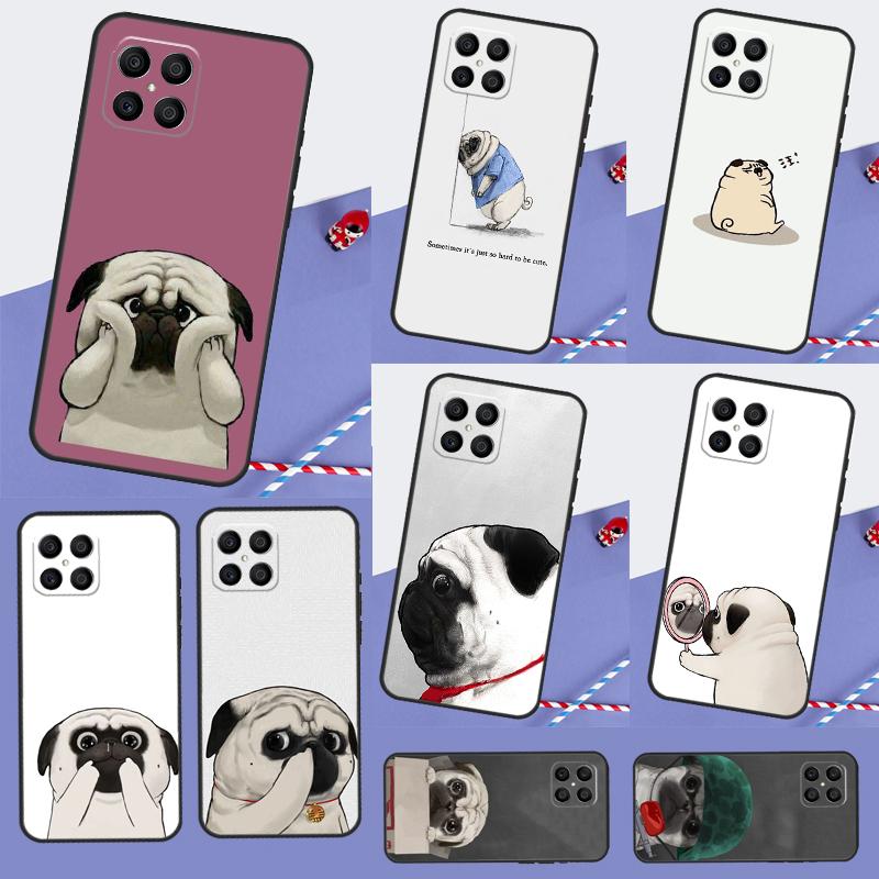 Смешной мультяшный мопс Для Huawei Nova 12i 11i 8i 12s 9 10 SE Y91 Y90 Y60 Y70 Y72 Y61 P20 P30 P40 Lite P60 Pro Чехол