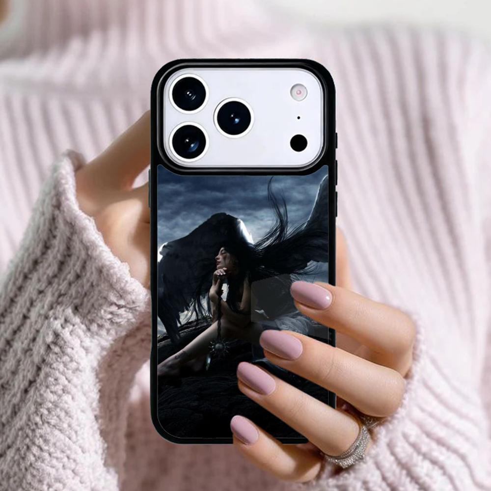 Фэнтези Девочка Ангел Крылья Чехол для Телефона Для Apple iPhone 17 Air 16E 15 14 Plus 13 12 11 Pro Max Mini Funda Чехол