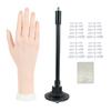 Silicone Practice Hand for Acrylic Nails Realistic Flexible Mannequin Hand Nail Art Practice Hand for Bracelets Rings Display