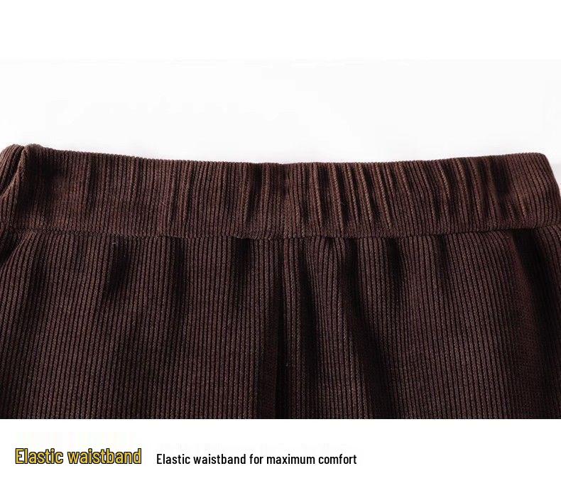 Женская миди-юбка с высоким поясом и плюшем - А-силуэта, на кулиске с эластичным поясом, с прямым подолом, облегающая бедра, Осень/Зима 2025