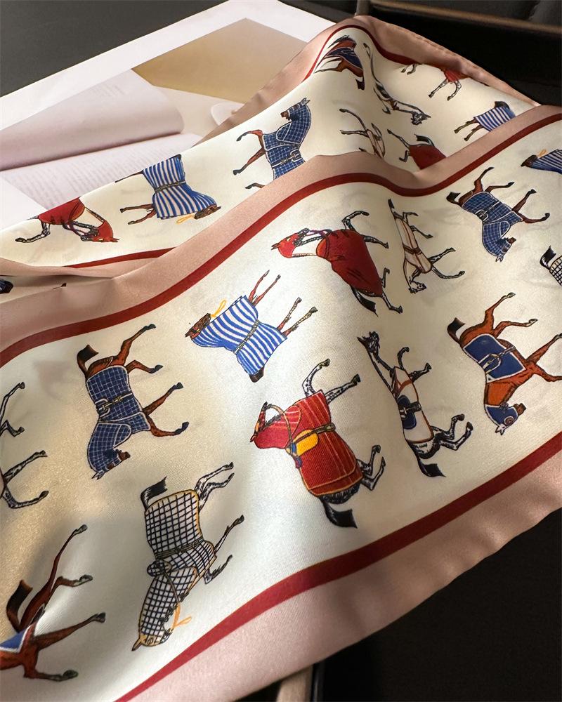 New Animal Leopard Scarf Skinny Ribbon Hairbands Women Neck Kerchief Foulard Soft Hair Bands Scarves Bag Handle Ribbon