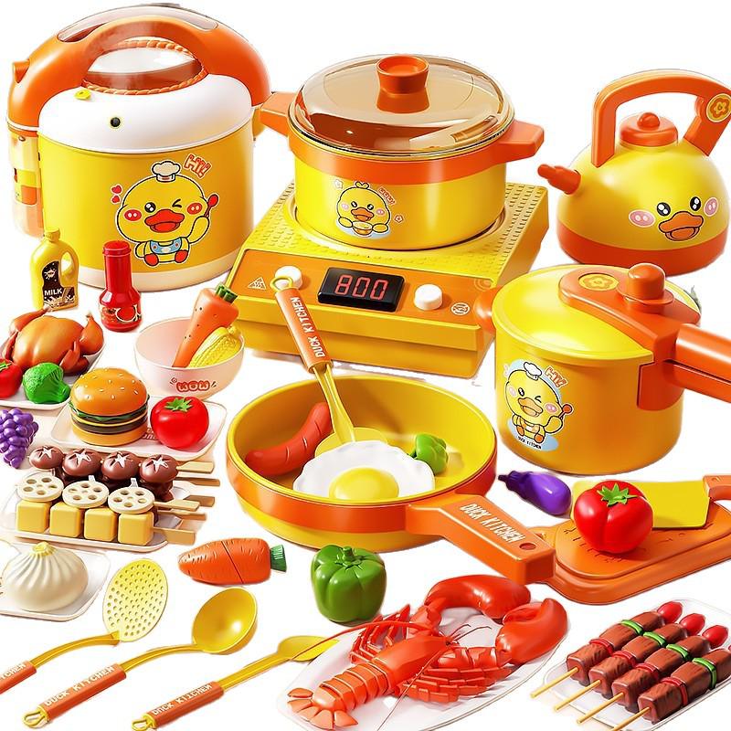 Kids' Pretend Play Kitchen Set: Baby Cooking Toys for Girls Ages 1-3