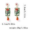 Charm Metal Geometric Stud Earrings Painting Bohemian Dangle Earring  Gift