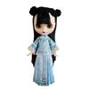 Наряд для кук Dolly Para Blythe OB24/Licca Китайское платье Синее с бисерным декором Один размер