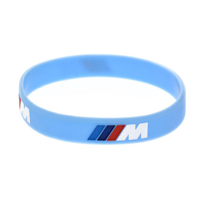 For BMW M Emblem M3 M5 X1 X3 X5 X6 E46 Car M Power Sili0cone Rubber Wristband Flexible Bracelet Sports Bangle interior lcmn88