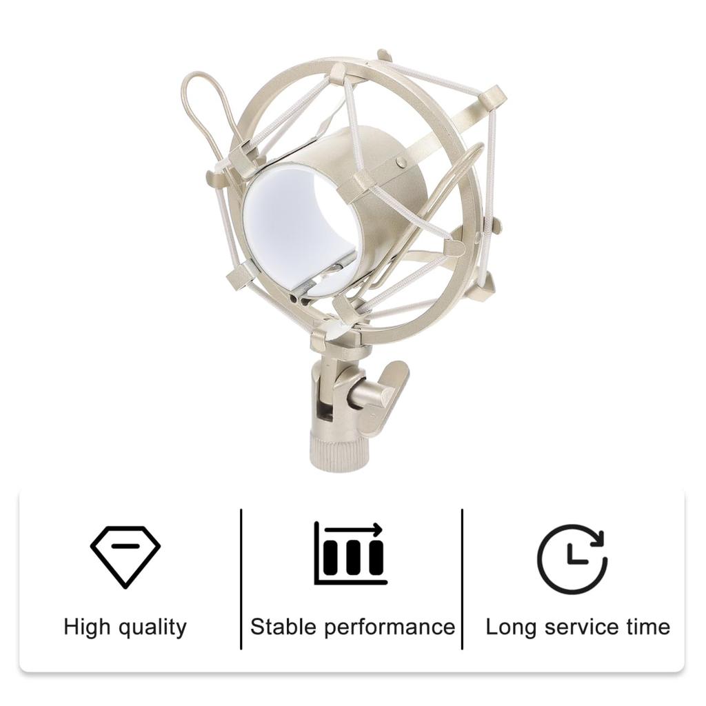 Toyvian Амортизатор Микрофон Микрофонный Держатель Держатель для Микрофона Металлический Микрофон Регулируемый Съемный ПК Прямая Запись 1 шт. Белый Антивибрационный