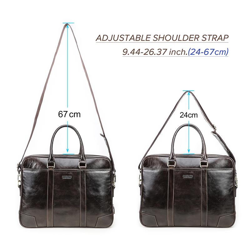 Портфель из натуральной кожи CONTACT'S, наплечные сумки-мессенджеры для мужчин, большая вместительная сумка для ноутбука 14,2 дюйма, мужская дорожная деловая сумка