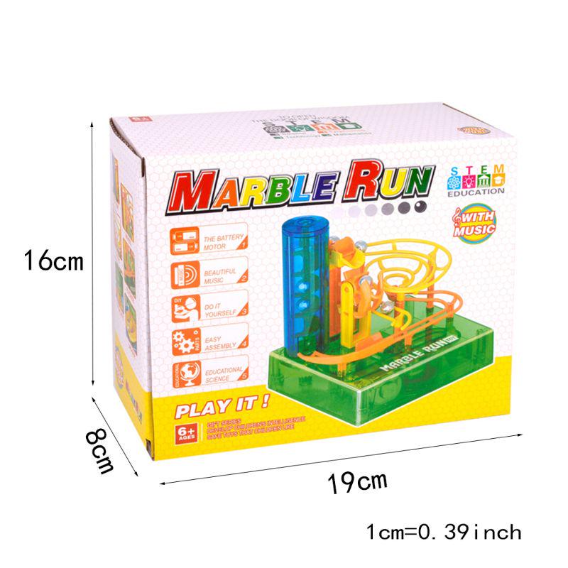 DIY Electric Maze Ball Track Marble Race Run Blocks Inserted Building Blocks for Kids Children Early