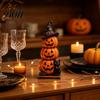 Vintage Haunted House Tiered Tray Decor Farmhouse Halloween Wooden Tabletop Decorations, Table Topper Signs, Spooky Nostalgic Party Favors Pumpkin