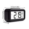 Battery Powered LCD Alarm Clock TEMP Date Week 3 Alarms Backlight Snooze Table Clock Night Vision Function12/24H Digital Clock