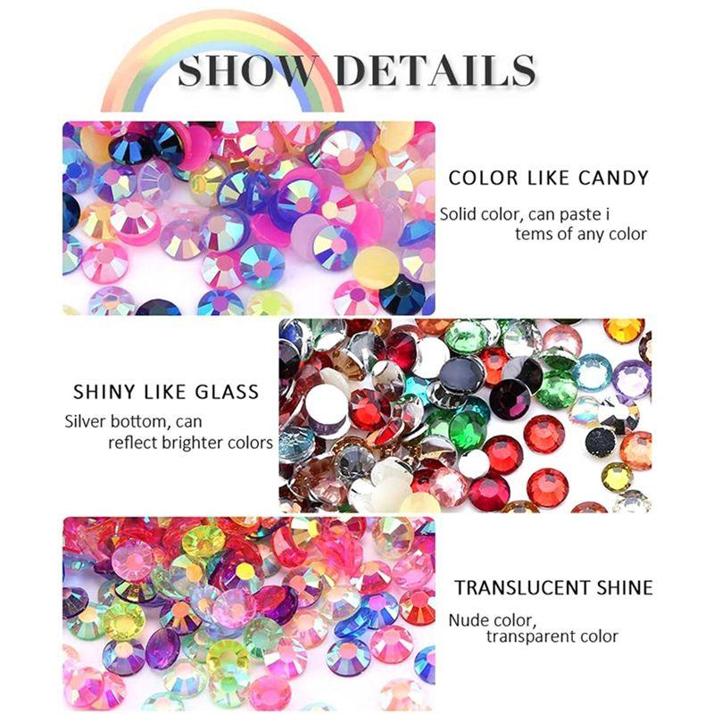 A84E-AB Nail Rhinestone Boxed DIY Resin Jelly Diamond Symphony Phone Case Accessories Jewelry Accessories Diamond Sticker