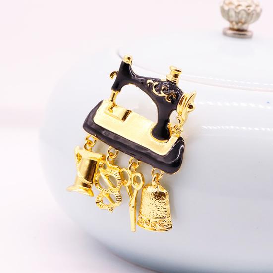 Женская винтажная швейная машина, брошь, булавка, рубашка, свитер, зажим для рюкзака, значок