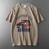 Export Original Tail Single Cut Label Amekaji American T-Shirt Men's Short Sleeve Fashion Brand All-Matching Export Men's Clothing Men Tops