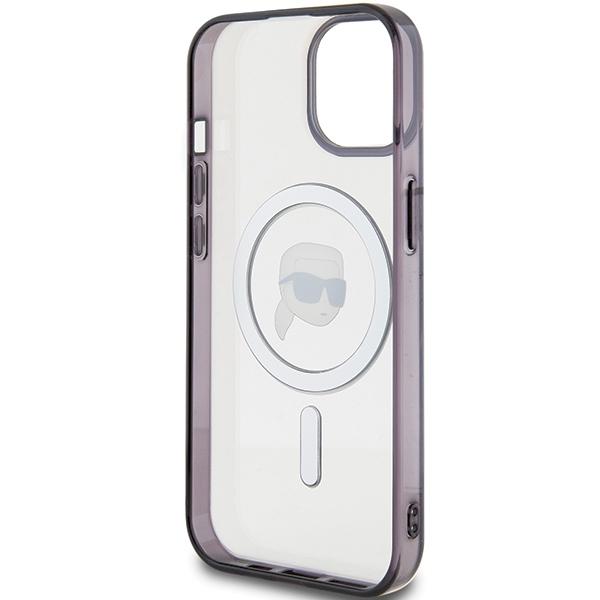 Etui do iPhone 15 Karl Lagerfeld Karl's Head MagSafe Przezroczyste