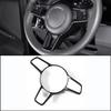 ABS Carbon fiber For Porsche Macan Cayenne Panamera 718 911 918 Interior Steering Wheel Cover Trim Interior Accessories