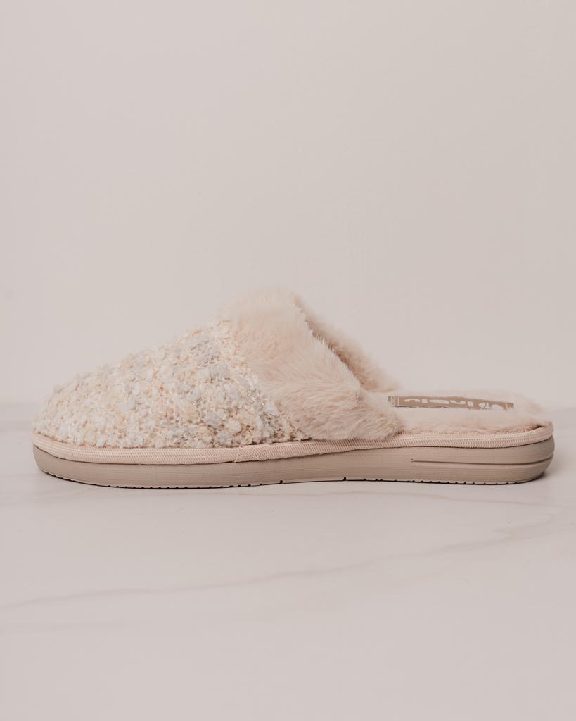 Тапочки с мехом Inblu EK2J 36 светло-бежевые
