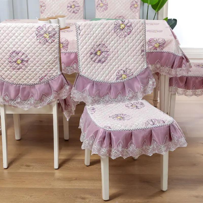 Чехлы на обеденные стулья, домашняя антигрязная подушка, европейский жаккардовый чехол на стул, подушка для домашнего стула, универсальный домашний декор