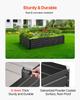 Metal Raised Garden Bed, 2.0 x 1.0 x 0.5 m Outdoor Galvalume Planter Garden Box, Open Bottom Design, Large Planter Raised Bed for Growing Vegetables,