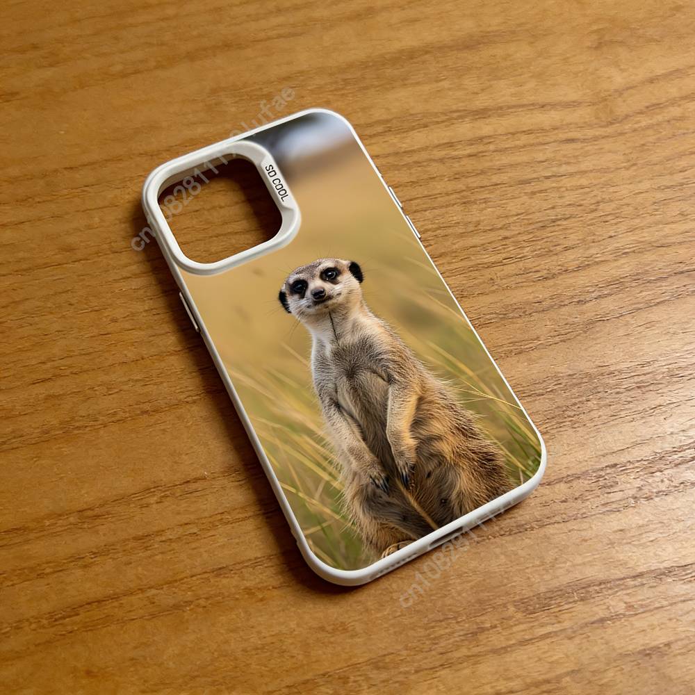 Funny Standing Meerkats Phone Case for iPhone 17 16 Pro Plus 15 14 13 Max Mini 12 11 X XS Air Fashion Bumper