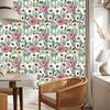 Roses, anemones and eucalyptus leaves wallpaper for living room and bedroom 50x1000
