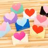 10Pcs Cute Folding Lover Heart Shaped Greeting Card Wedding Anniversary Message Card Love Confession Bouquet Gift Box Decoration