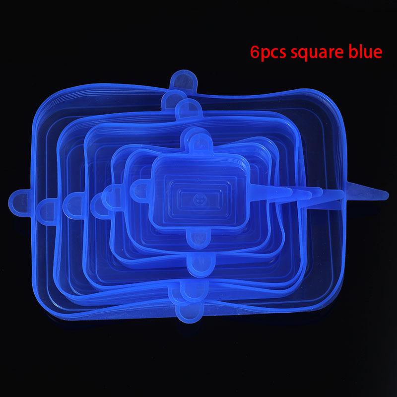 6/12 шт./лот силиконовые эластичные крышки универсальные конические кастрюли миски пищевая пленка герметичная крышка для кухонной посуды