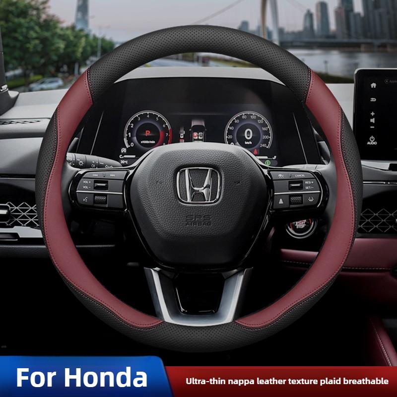 Leather Car Steering Wheel Cover for Honda HRV CRV Civic Pilot City ZRV AC Freed AS Passport Interior Accessories 2025 2026
